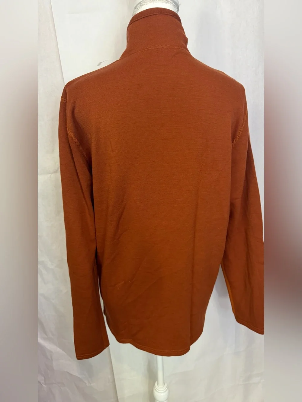 The North Face Men’s Zip-Up Fleece Sweater - Rust Orange